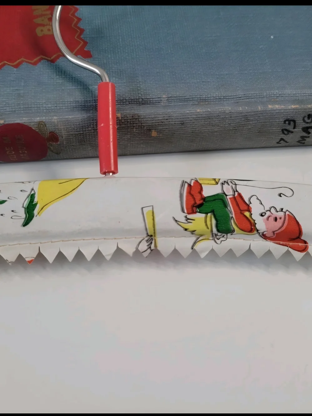 Children's Printed Padded Hangers - White with Multicolor Cartoon Print